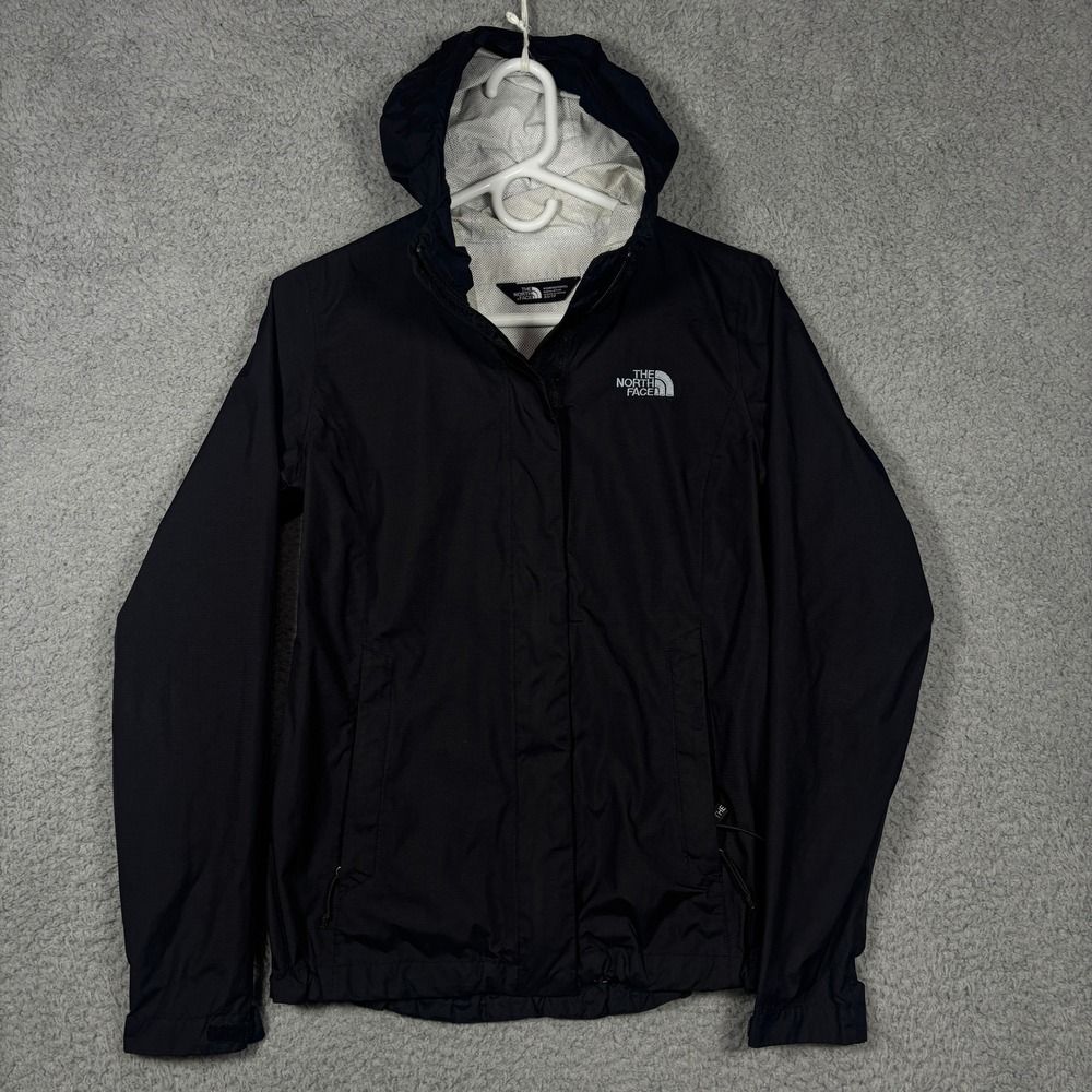 The North Face Jacket Womens XS Black Resolve Rain Hooded Windbreaker SKU2026